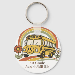 Chaveiro Ônibus Escolar Retro Personalizado de Volta à Esco
