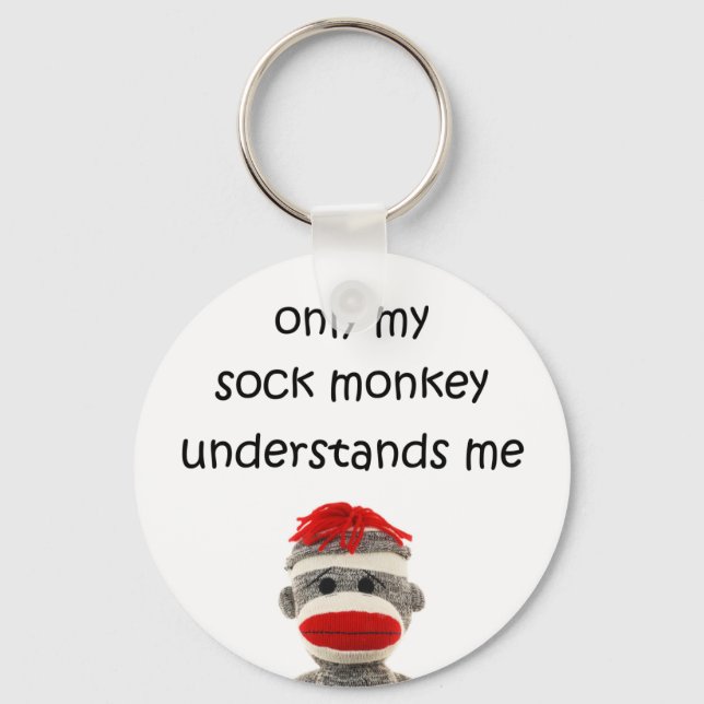 Chaveiro Only My Sock Monkey Understands Me (Frente)