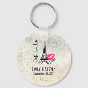Chaveiro Ooh La La Paris Eiffel Tower Casamento vintage