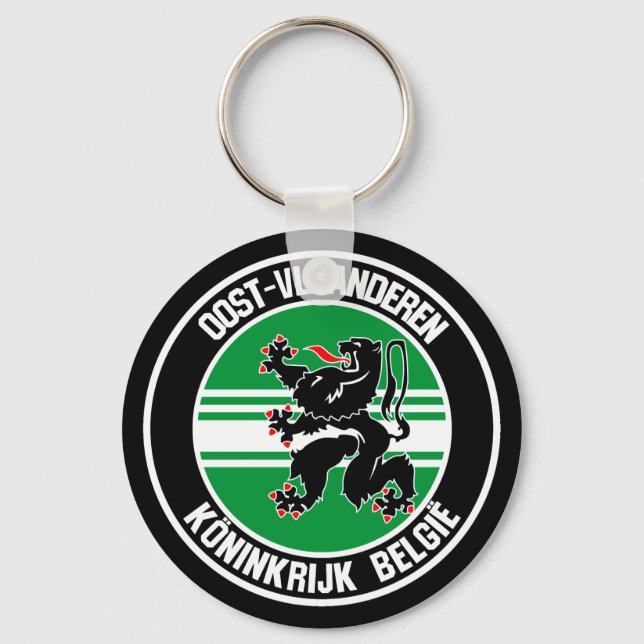 Chaveiro Oost-Vlaanderen Round Emblem (Frente)