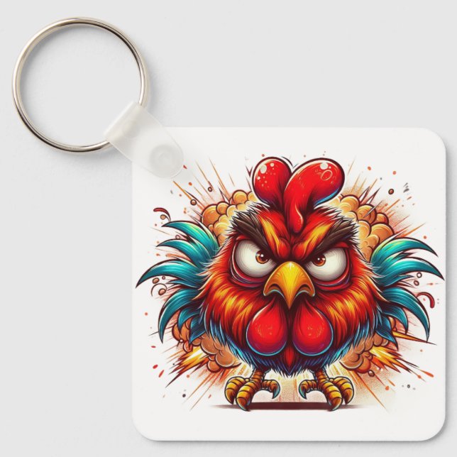 Chaveiro "Oots Rooster" Double Sided Aluminum Keychain (Frente)