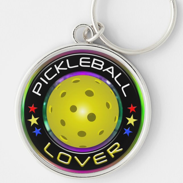 Chaveiro Opções do amante 1 de Pickleball (Frente)