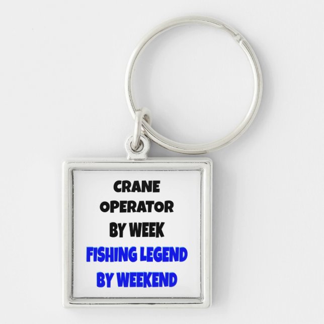 Chaveiro Operador de grua de lente de pesca (Frente)