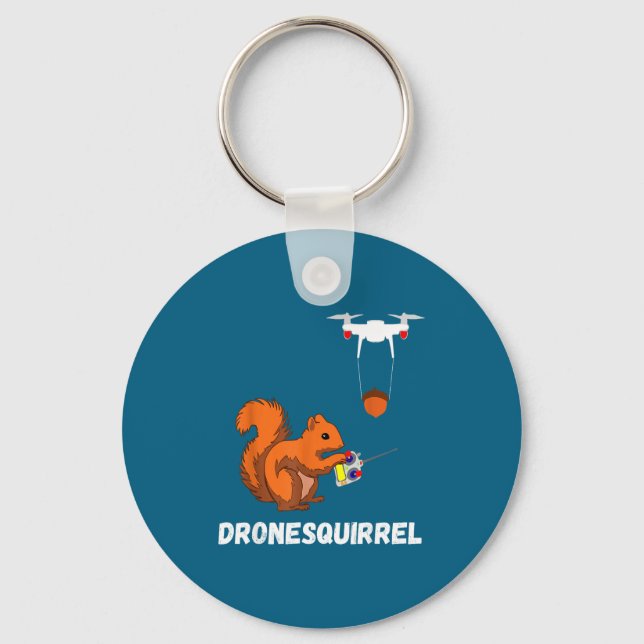 Chaveiro Operadores de Quadricóptero Piloto de Drone Esquil (Frente)