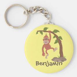 Chaveiro Óptica de desenho animado de orangotango, um bebê 