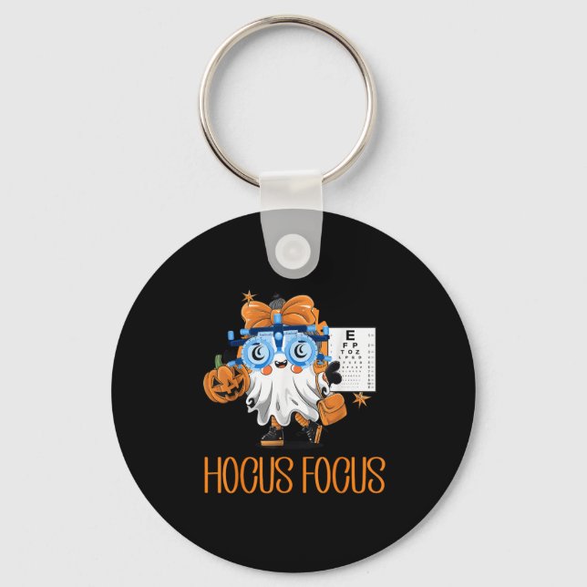 Chaveiro Optometria do Halloween do Hocus Focus Optometry O (Frente)