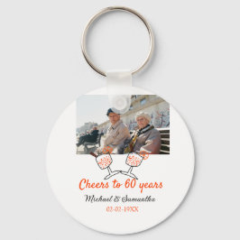 Chaveiro Orange cheers to 60 years anniversary wedding