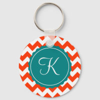 Orange e Teal Zig Zag Personalizado Inicial