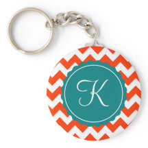 Orange e Teal Zig Zag Personalizado Inicial