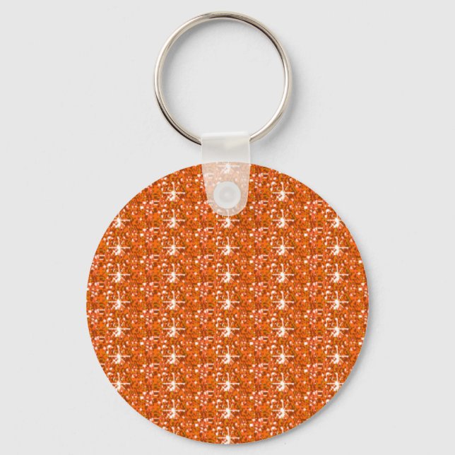 Chaveiro Orange Glitter (Frente)