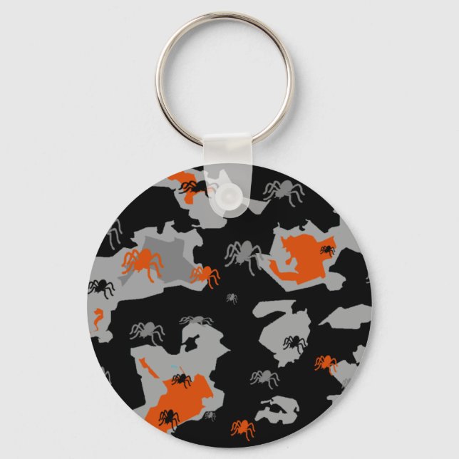 Chaveiro Orange Spider Camo (Frente)