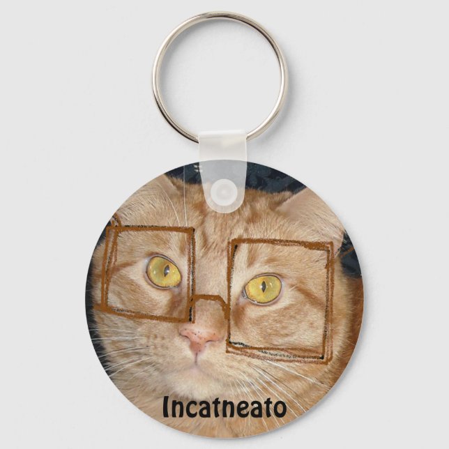 Chaveiro Orange Tabby Cat/Incognito Humor (Frente)