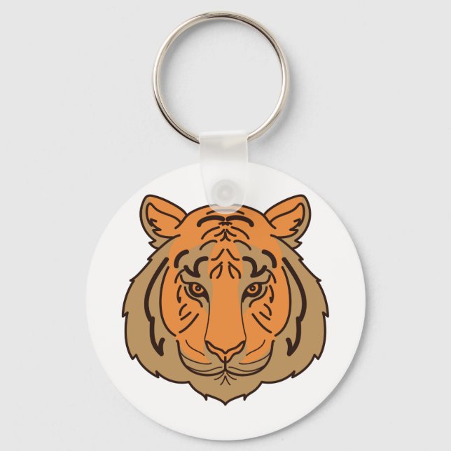 Chaveiro Orange Tiger Face (Frente)