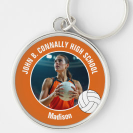 Chaveiro Orange Volleyball Player Photo Keepsake