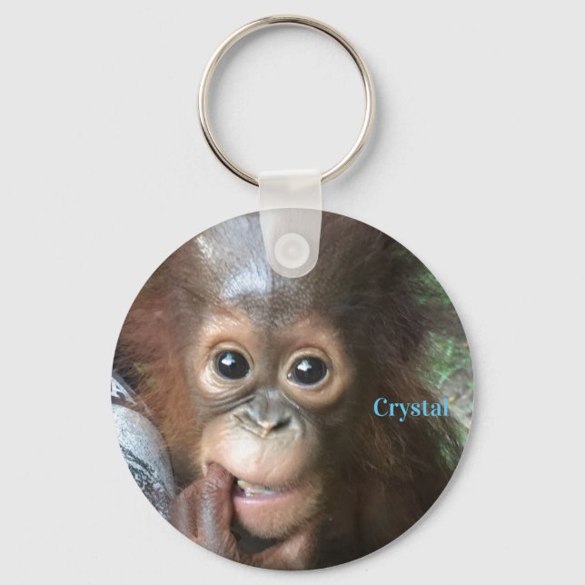 Chaveiro Orangutan Baby Crystal Borneo (Frente)