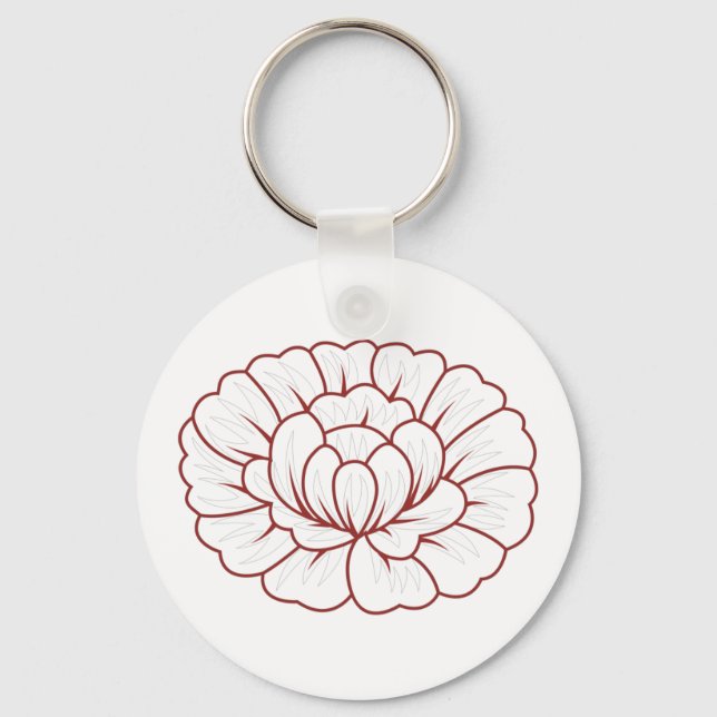 Chaveiro Orangy Red decorative Design (Frente)