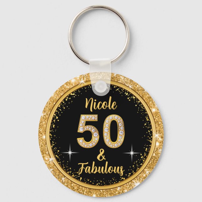 Chaveiro Ordem especial, 50 e aniversário fabuloso para Nic (Frente)