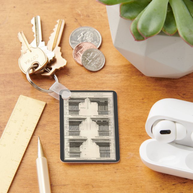 Chaveiro Ordens de Arquitetura, Tabulações Vintage (Mesa)