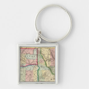 Chaveiro Ore, Wash, Idaho, Mapa Mont de Mitchell