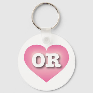 Chaveiro Oregon Pink Fade Heart - Eu amo OR