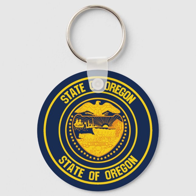Chaveiro Oregon Round Emblem (Frente)
