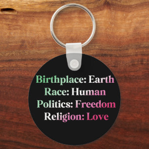 Chaveiro Orgulho Abrosexual - Local de nascimento: Terra, R