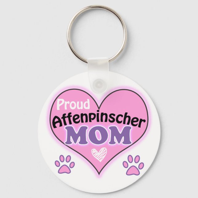 Chaveiro Orgulho Affenpinscher Mãe (Frente)