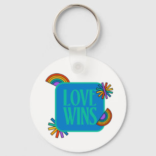 Chaveiro Orgulho, amor ganha. Tecla gay arco-íris lgbtq