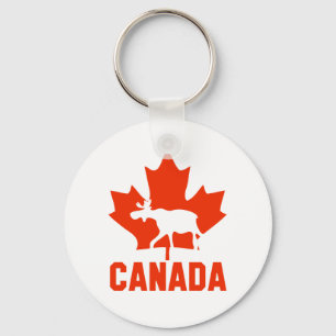 Chaveiro Orgulho Canadense Alce do Canadá Folha de Bordo Ve