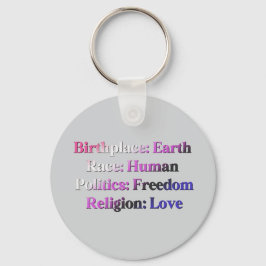 Chaveiro Orgulho de Genderfluido - Local de Nascimento: Ter