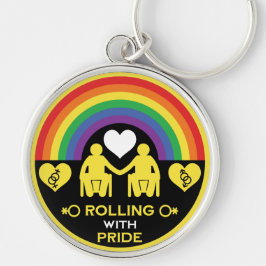 Chaveiro Orgulho de incapacidade da cadeira de rodas LGBTQ