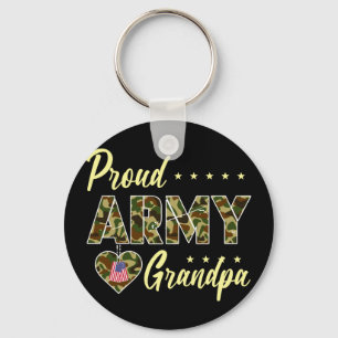 Chaveiro Orgulho do exército masculino avô camuflagem solda
