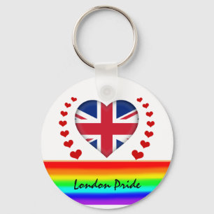 Chaveiro Orgulho e Corações de Londres & Sinalizador do a