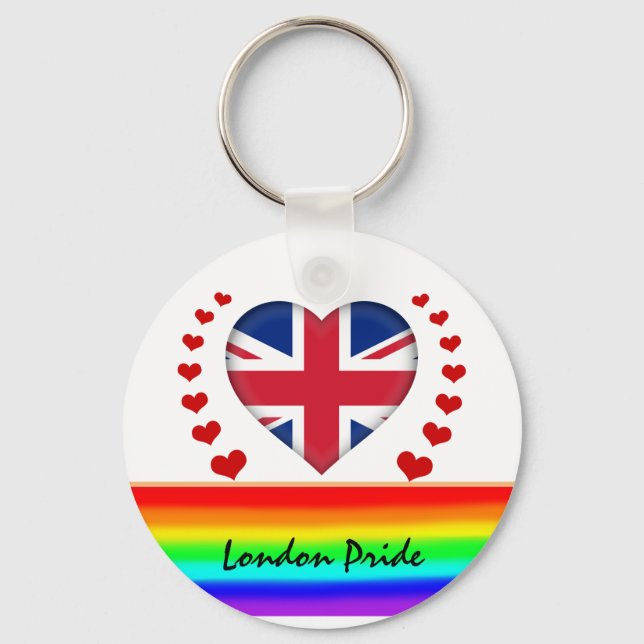 Chaveiro Orgulho e Corações de Londres & Sinalizador do arc (Frente)