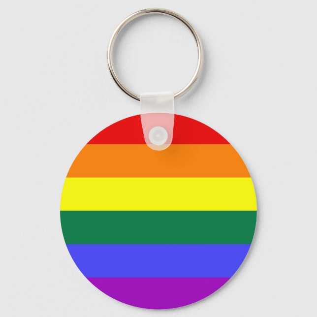 Chaveiro Orgulho gay Horizontal Bar Sinalizador Arco-Íris (Frente)