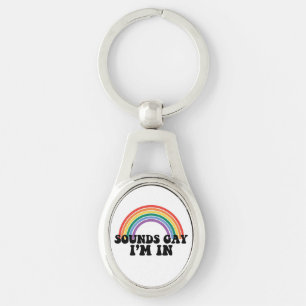 Chaveiro Orgulho Gay LGBT Arco-íris Soa Gay Estou Dentro