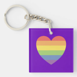 Chaveiro Orgulho gay Merch Rainbow Heart LGBTQ