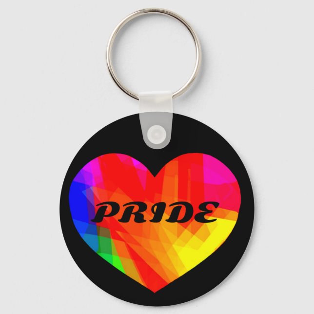 Chaveiro Orgulho gay Rainbow Heart (Frente)