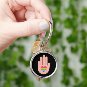 Chaveiro Orgulho lgbtq amor estranho. cor arco-íris