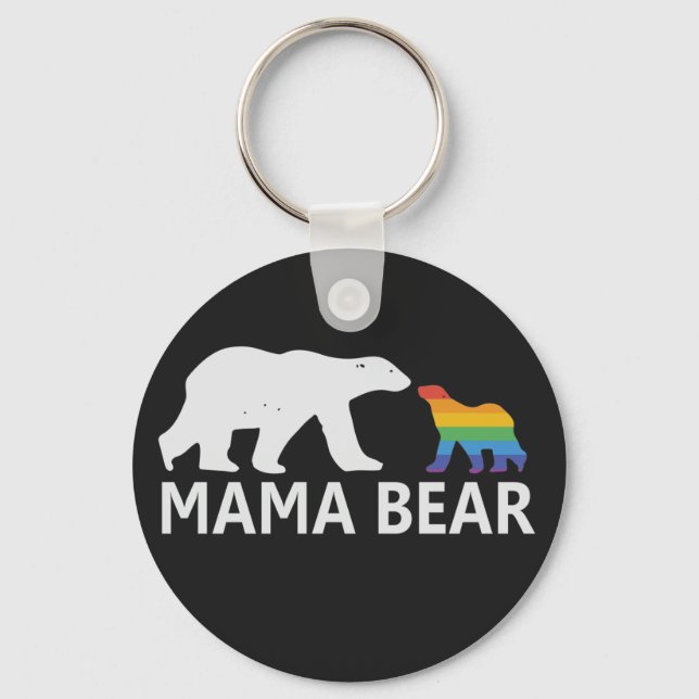 Chaveiro Orgulho Mamãe Ursa Orgulhosa Mãe Lgbt Urso Mama (Frente)