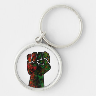 Chaveiro orgulho negro punho vermelho verde bandeira pan-af