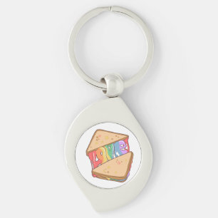 Chaveiro Orgulho. O amor é amor. Amor fofo. Arco-íris gay K