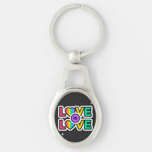 Chaveiro Orgulho. O amor é o amor. Chave gay do arco-íris
