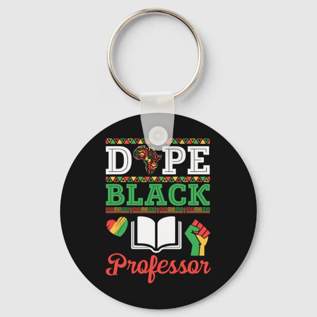 Chaveiro Orgulho Pan-Africano Professor Negro Droga Su (Frente)