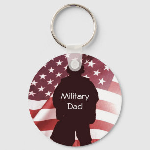 Chaveiro Orgulho patriótico da família do pai militar