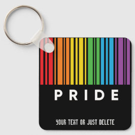 Chaveiro Orgulho Personalizável Código de Barras do Arco-Ír