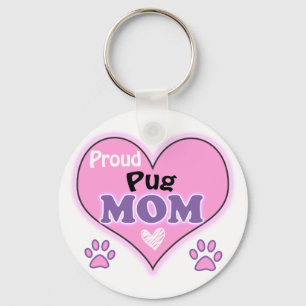 Chaveiro Orgulho Pug Mãe