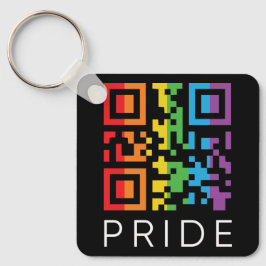 Chaveiro Orgulho Rainbow QR Code LGBTQIA+