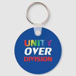 Chaveiro Orgulho "Unity over Division", lgbtq, azul lgbt