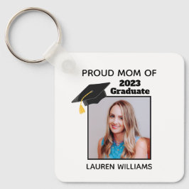 Chaveiro Orgulhosa Mãe da Graduação Personalizada da Foto d